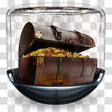 Sphere   , treasure chest in glass frame transparent background PNG clipart