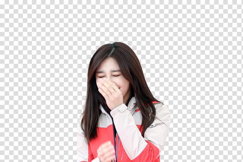 Apink EunJi, woman smiling and covering her mouth with her left hand transparent background PNG clipart