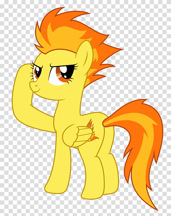 Spitfire, yellow and orange My Little Pony character illustration transparent background PNG clipart