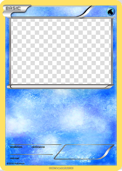 XY Blanks, Basic, Water, Pokemon trading card illustration transparent background PNG clipart
