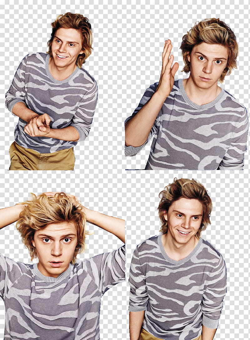 Evan Peters, man's collage transparent background PNG clipart