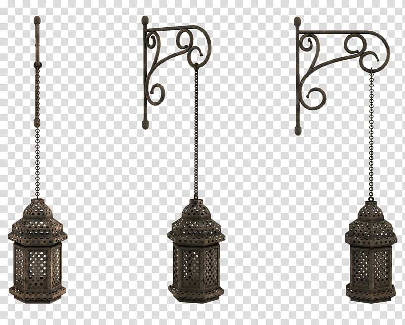 UNRESTRICTED Morrocan Lantern Renders, three black metal candle holders transparent background PNG clipart
