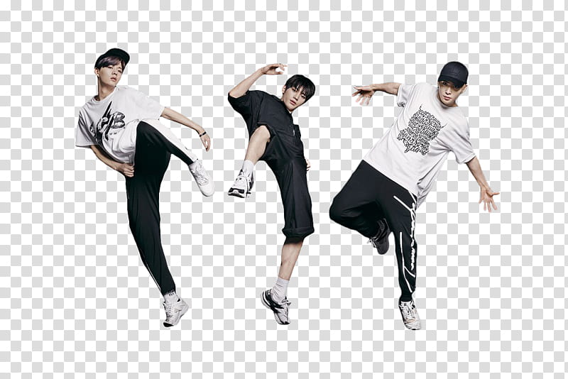NCT , three men wearing white and black shirts transparent background PNG clipart