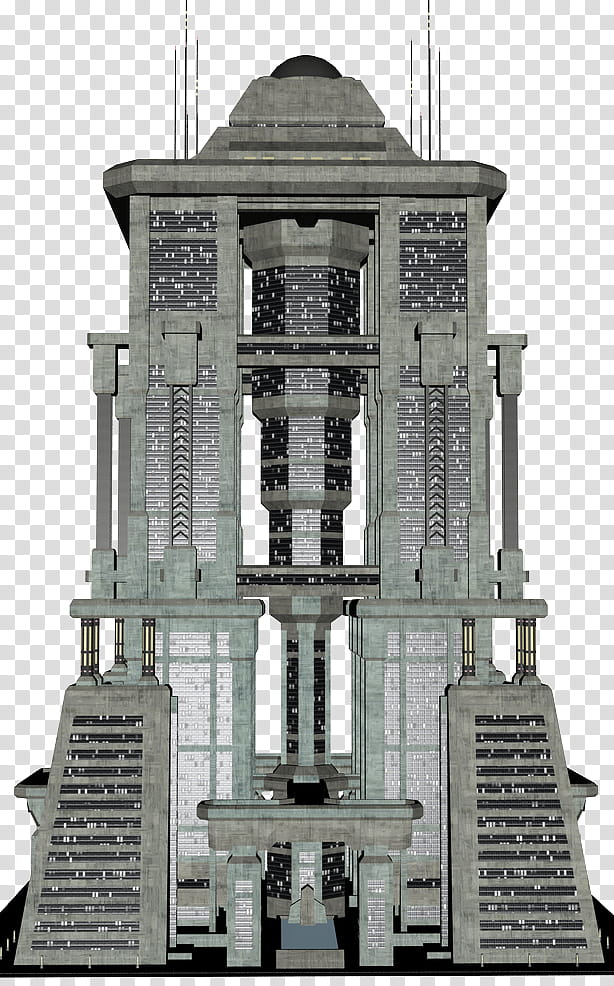 DYSTOPIA sf buildings , grey tower transparent background PNG clipart