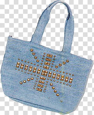 Bags, blue denim shoulder bag transparent background PNG clipart