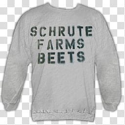 The Office Collection, white schrute farms beet-printed sweater transparent background PNG clipart