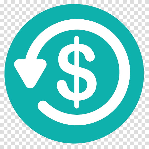 Tax Refund Turquoise, Reimbursement, Circle, Symbol transparent background PNG clipart