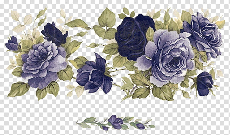 Blue Watercolor Flowers, Paper, Decoupage, Vintage, Rose, Cloth Napkins, Floral Design, Shabby Chic transparent background PNG clipart