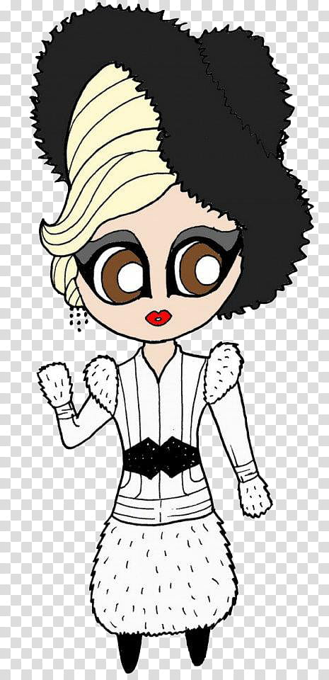 Caricaturas Lady Gaga, woman wearing black and white coat transparent background PNG clipart