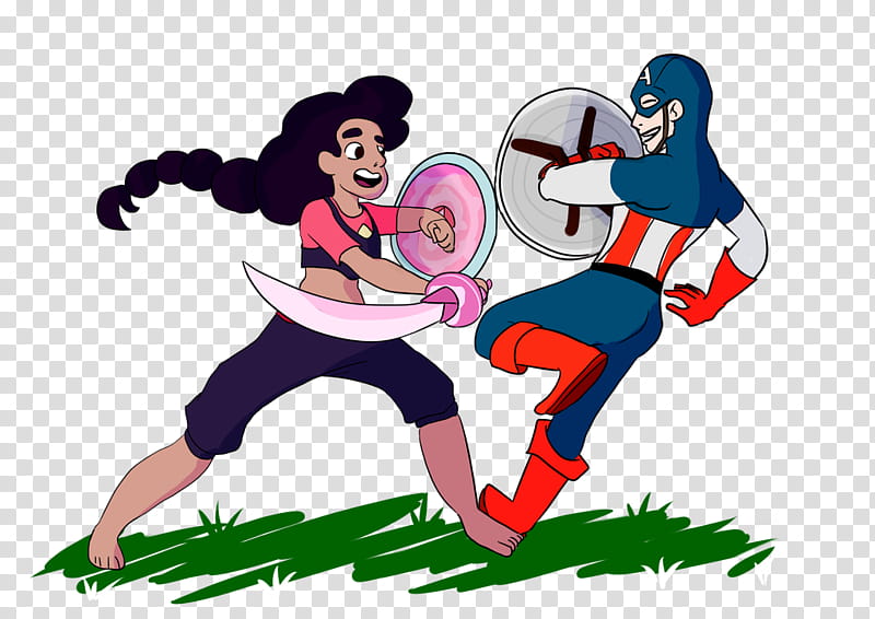Stevonnie versus Cap! (Available on redbubble!!!) transparent background PNG clipart