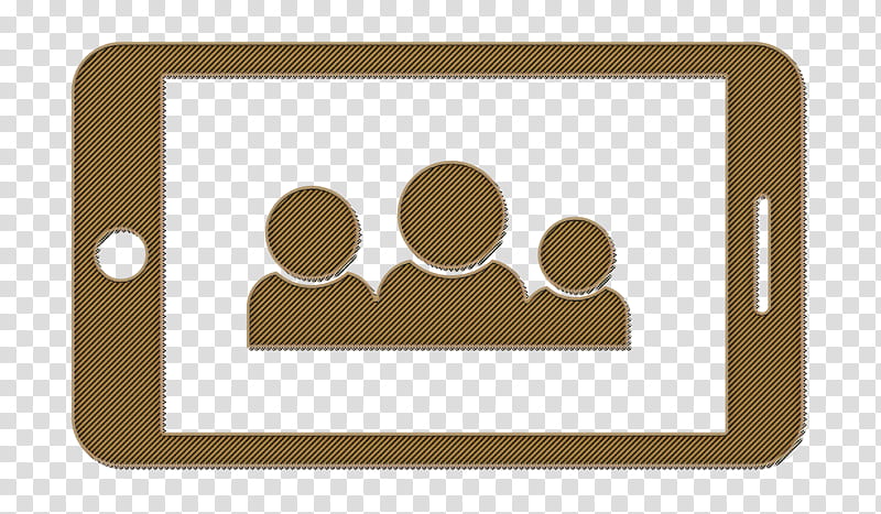 Phone group communication icon Group icon Phone icons icon, Social Icon, Brown, Paw, Circle, Rectangle transparent background PNG clipart