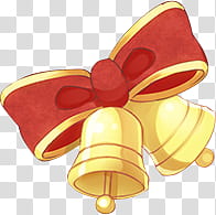 Especial Navidad, red and gold ribbon bell illustration transparent background PNG clipart