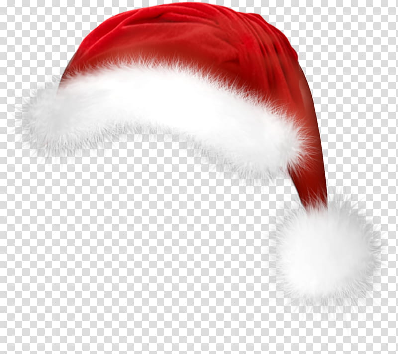 New Year headdress, red and white Santa hat transparent background PNG clipart