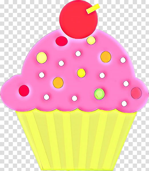 Pink Birthday Cake, Cupcake, Yellow, Baking, Fruit, Baking Cup, Birthday Candle, Food transparent background PNG clipart