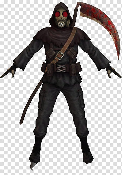 XPS Mercenaries D Hunk ALT Fully Poseable, black grim reaper with scythe transparent background PNG clipart