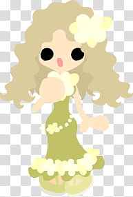 The icons of cute girls in cute dress, himawari-girl- transparent background PNG clipart