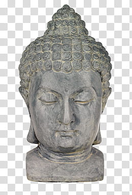 AESTHETIC GRUNGE, gray buddha head bust transparent background PNG clipart