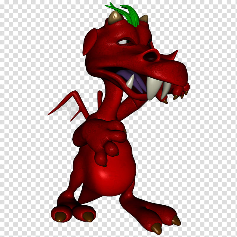 Toon Dragons, red dinosaur transparent background PNG clipart