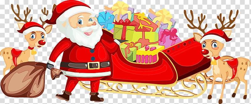 Santa claus, Hello Santa, Santa Clause, Christmas , Watercolor, Paint, Wet Ink, Christmas Eve transparent background PNG clipart