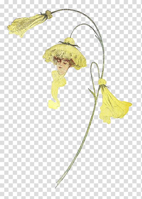 Flower People s, yellow petal flower artwork transparent background PNG clipart