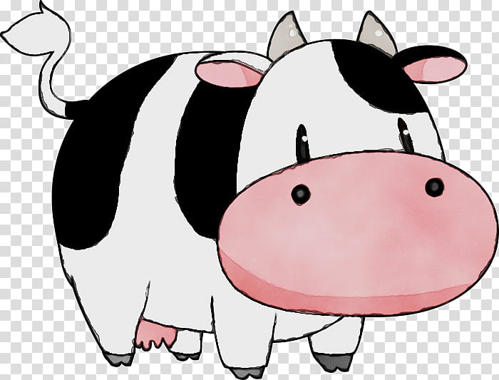 Snout Pig Harvest Moon Animation Macintosh, Watercolor, Paint, Wet Ink, Character, Pink M, Cartoon, Bovine transparent background PNG clipart