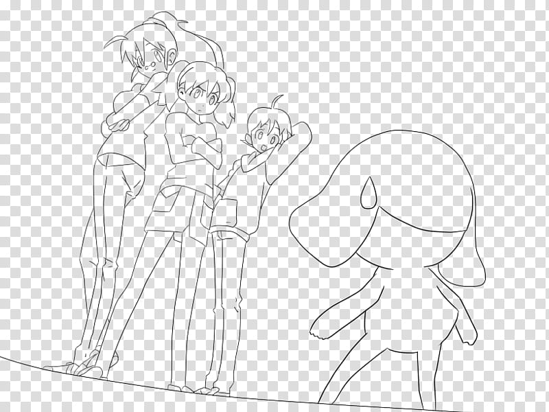 Anime Coloring PAge , Sgt.Frog/Keroro Gunso, women sketch transparent background PNG clipart