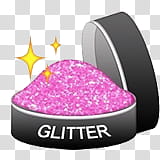 GHETTO EMOJIS, pink glitter art transparent background PNG clipart