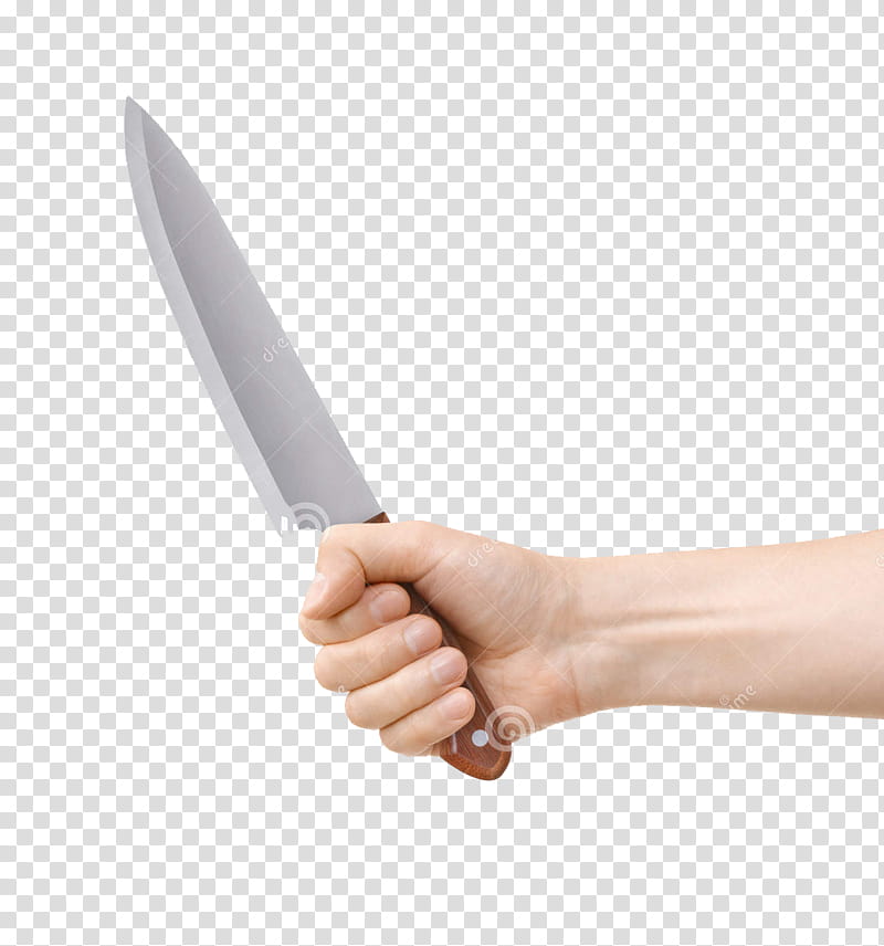 Things, person holding knife transparent background PNG clipart