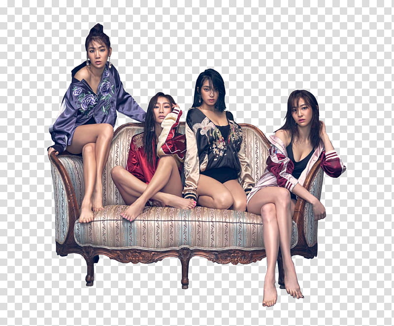 Sistar , four woman sitting on couch transparent background PNG clipart