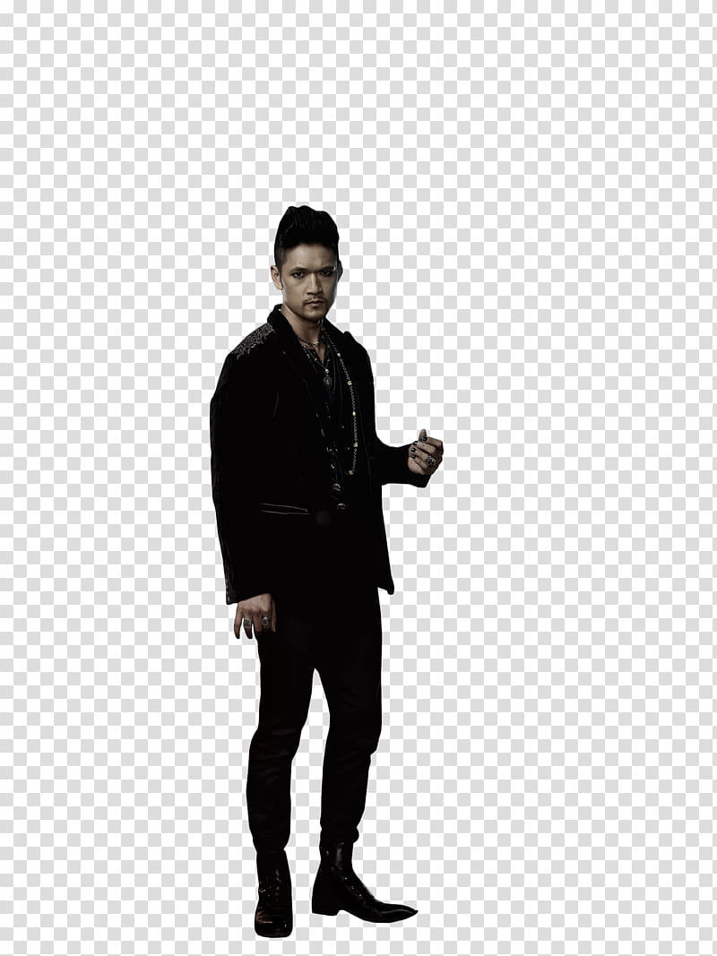 Shadowhunters S, man in black suit and black skinny jeans outfit transparent background PNG clipart