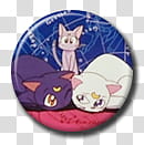 Luna, Artemis and Diana Pin Button ( Spilletta ) transparent background PNG clipart
