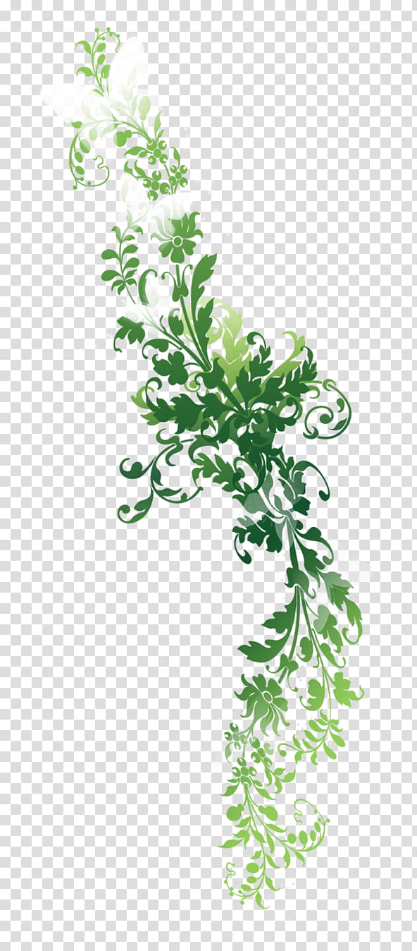 Ss, green flower motif transparent background PNG clipart