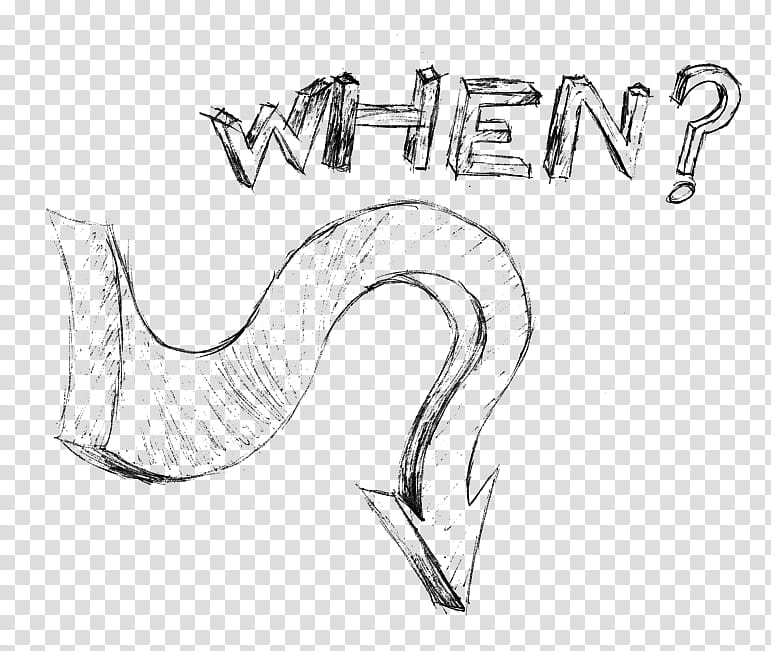 Sketched Questions, when question mark text illustration transparent background PNG clipart