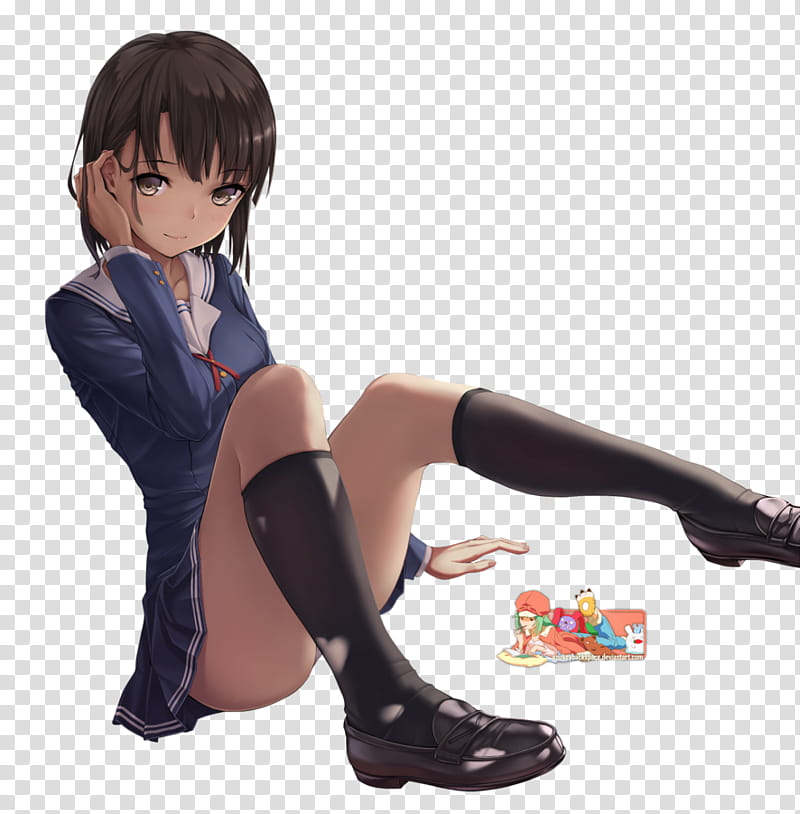 Megumi Katou (Saekano), Render, girl smiling and sitting illustration transparent background PNG clipart