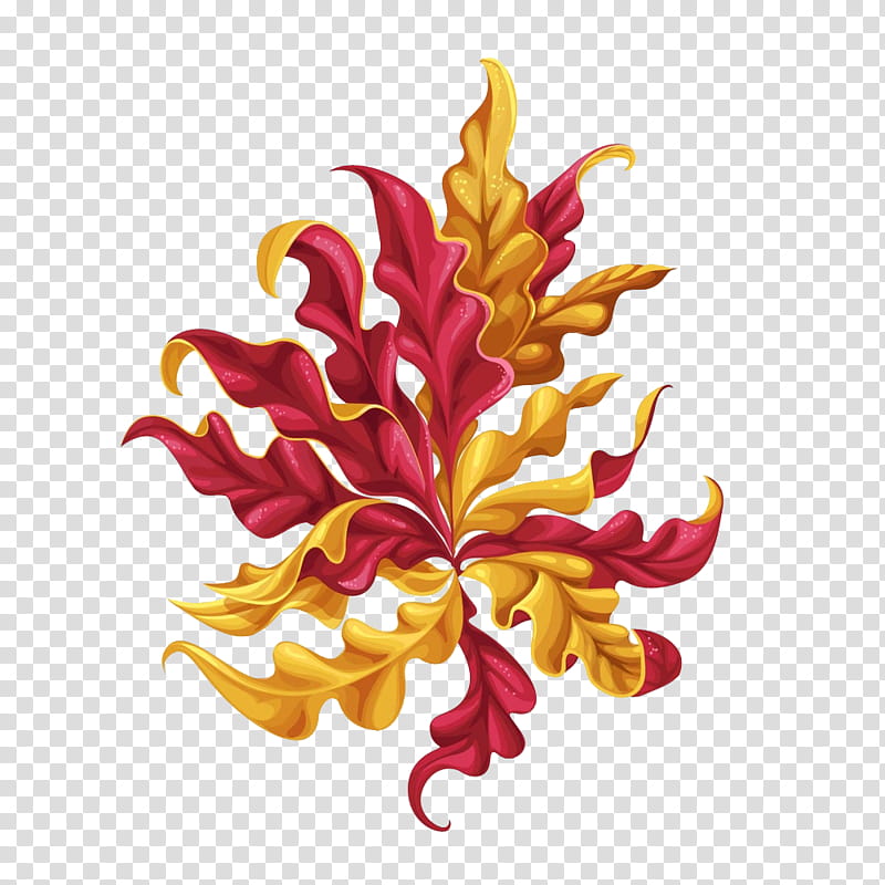 , red and yellow leaves transparent background PNG clipart