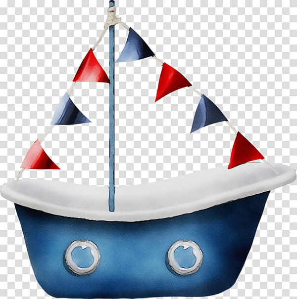 boat vehicle sailboat sail ship, Watercolor, Paint, Wet Ink, Watercraft, Flag transparent background PNG clipart