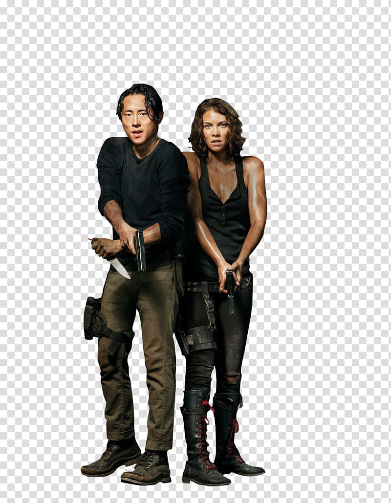 The Walking Dead , The Walking Dead male and female characters transparent background PNG clipart