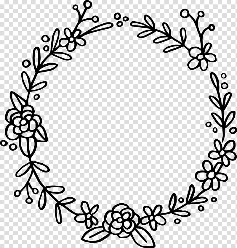 Flower Line Art, Shirt, Tshirt, Wreath, Mug, Cricut, Laurel Wreath, Shirts Black transparent background PNG clipart