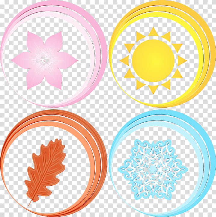 Watercolor Season, Paint, Wet Ink, Four Seasons Hotels And Resorts, Symbol, Yellow, Orange, Circle transparent background PNG clipart