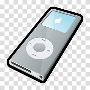 D Cartoon Icons II, iPod Nano Silver, th gen. silver iPod nano transparent background PNG clipart