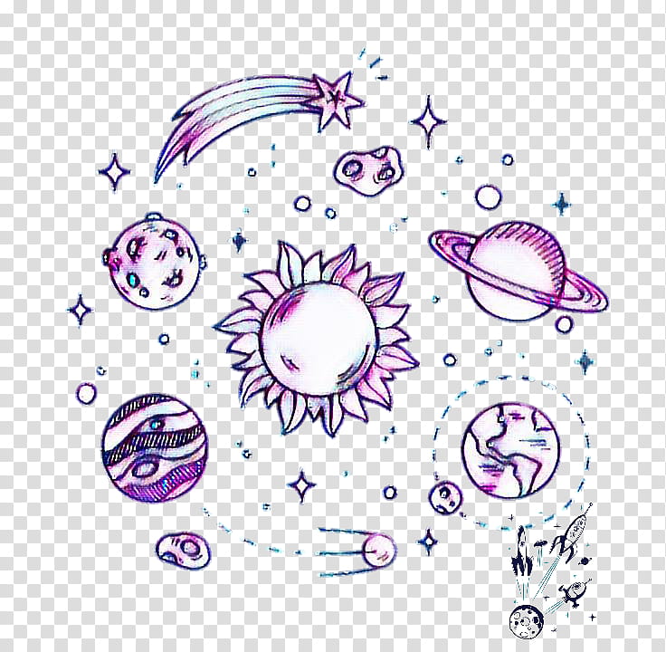 Planet, Drawing, Space, Doodle, Star, Outer Space, Galaxy, Violet transparent background PNG clipart