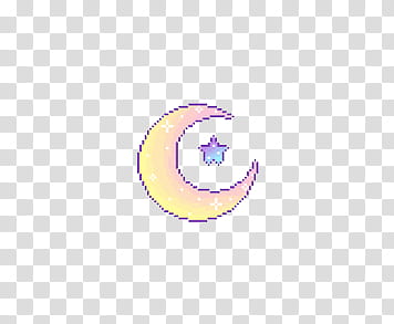 , yellow and pink crescent moon and star transparent background PNG clipart