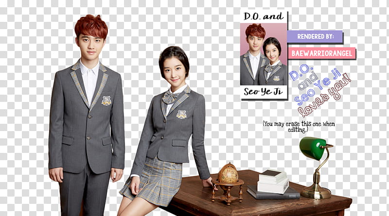 Exo D O Do Kyung soo and Seo Ye ji transparent background PNG clipart