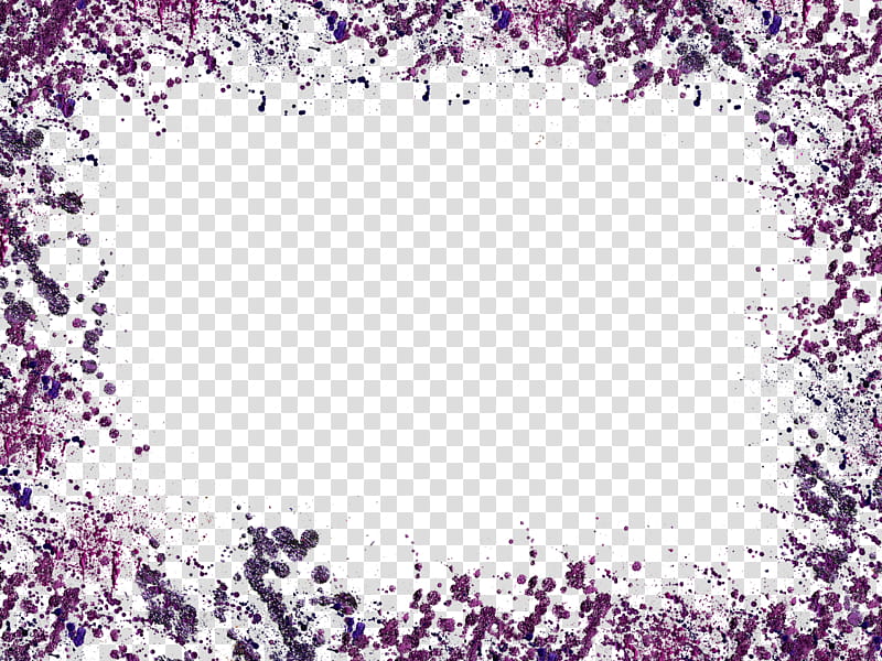 Border Texture Purple Glitter, purple paint splat border transparent background PNG clipart