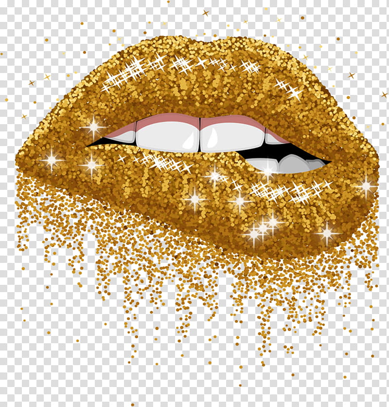 Glitter Gold, Lip, Cosmetics, Glitter, Metallic Color transparent background PNG clipart