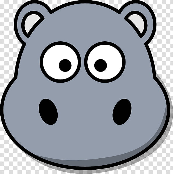 Face, Hippopotamus, Cuteness, Drawing, Mask, Head, Whiskers, Snout, Smile, Circle transparent background PNG clipart