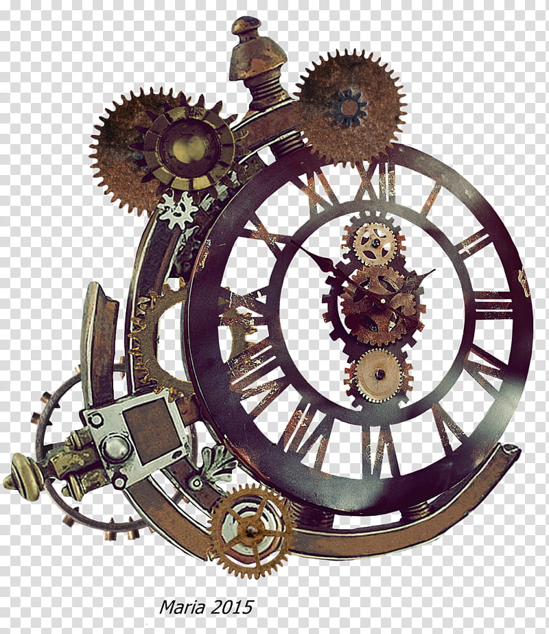 watchers , brass-colored analog clock transparent background PNG clipart