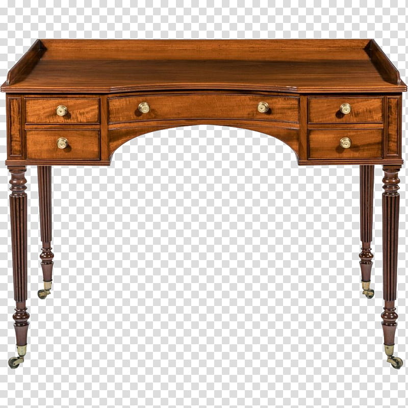 London, Desk, Table, Gillows Of Lancaster And London, Carlton House Desk, Auction, Antique Furniture, Writing Table transparent background PNG clipart