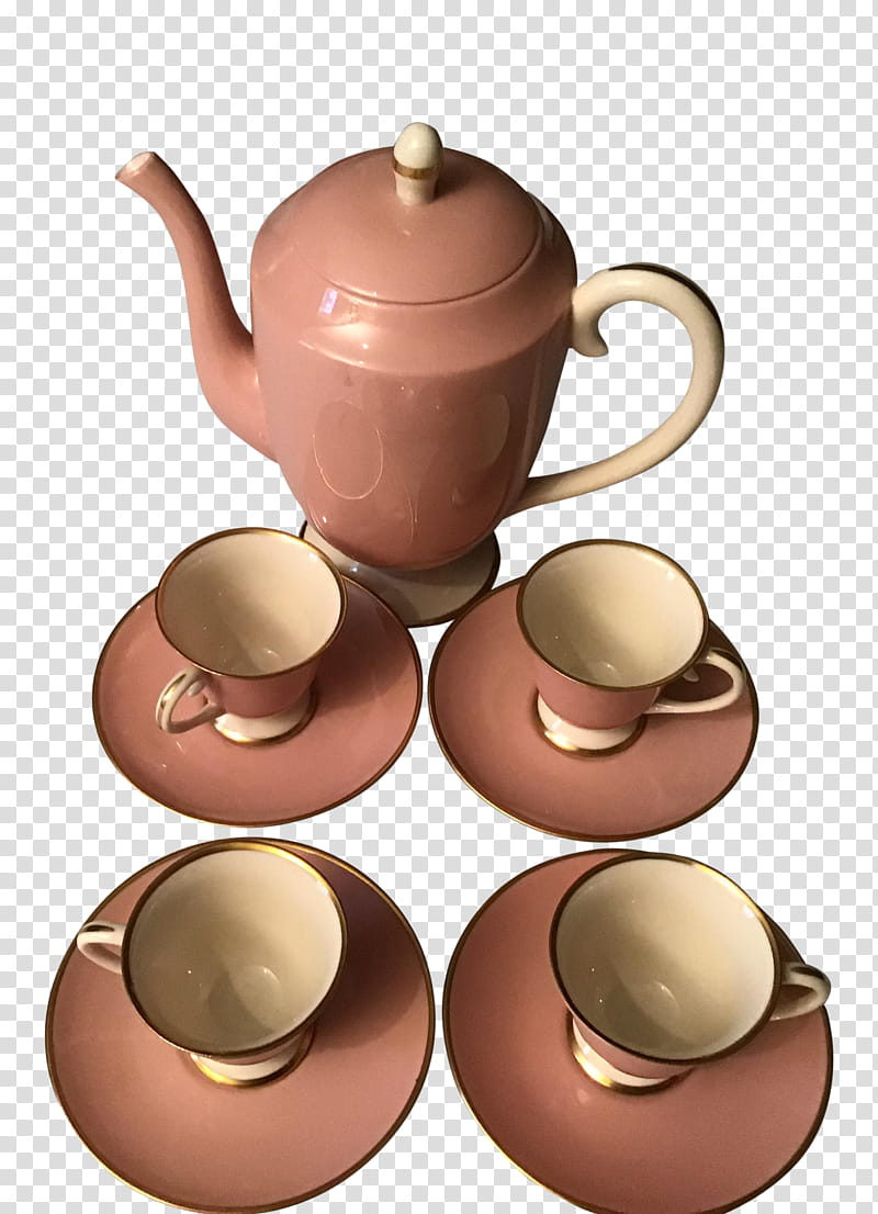 Tea Set Teapot, Saucer, Coffee Cup, Mug, Teacup, Kettle, Pottery, Plate transparent background PNG clipart