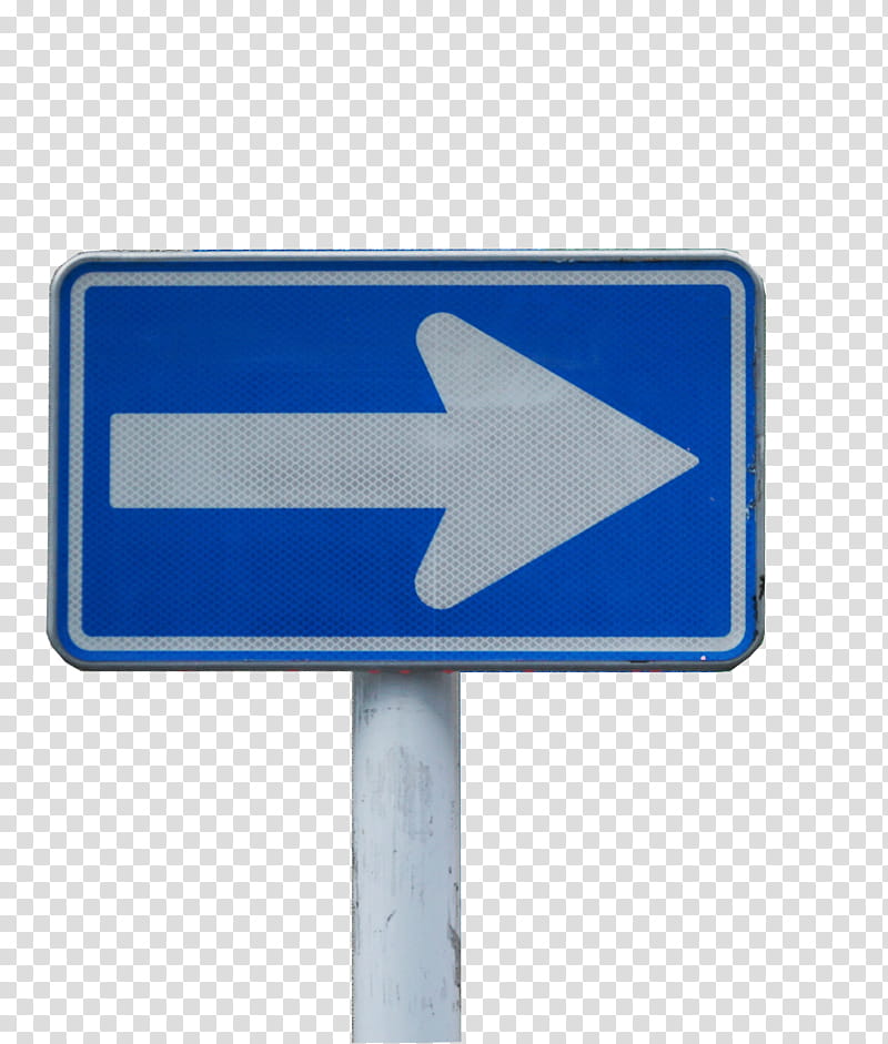 , blue and white right arrow road signage transparent background PNG clipart